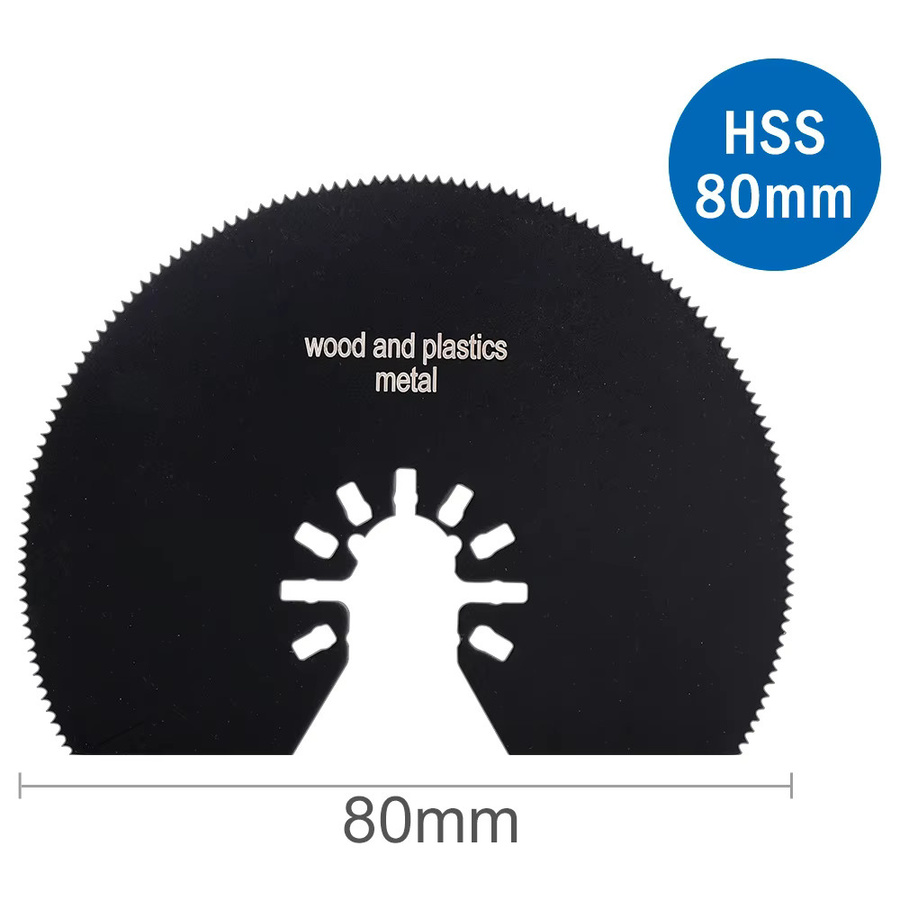 XCAN HCS Multifunktions-Sägeblätter für oszillierende Sägen, Halbkreis und gerade Ausführung zum Schneiden von Holz und Kunststoff, 80 mm - Bild 2