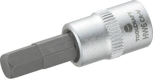 TOOLCRAFT Innen-Sechskant Steckschlüssel-Bit-Einsatz 6mm 1/4 in Silber - Bild 1