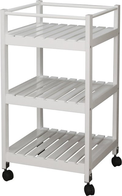 HTI-Line Badezimmerregal Karin mit Rollen in Weiß - Bild 1