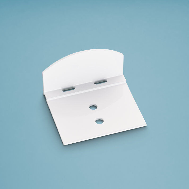 Scobalit Abschluss- und Haltewinkel aus Aluminium in Weiß Matt, Breite: 6,2 cm, Länge: 5,6 cm, für Plattenstärken 10 mm und 16 mm - Bild 1
