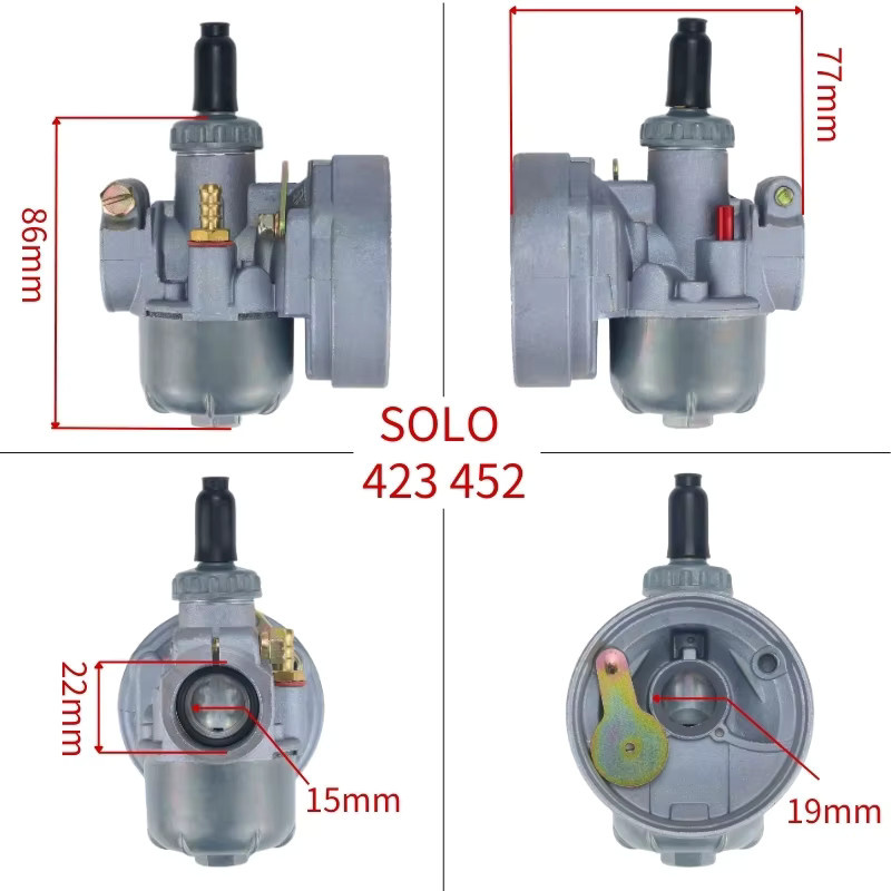 Solo Vergaser für 2-Takt-Motoren der Modelle 423 und 425 Nebelgebläse in Silber - Bild 3