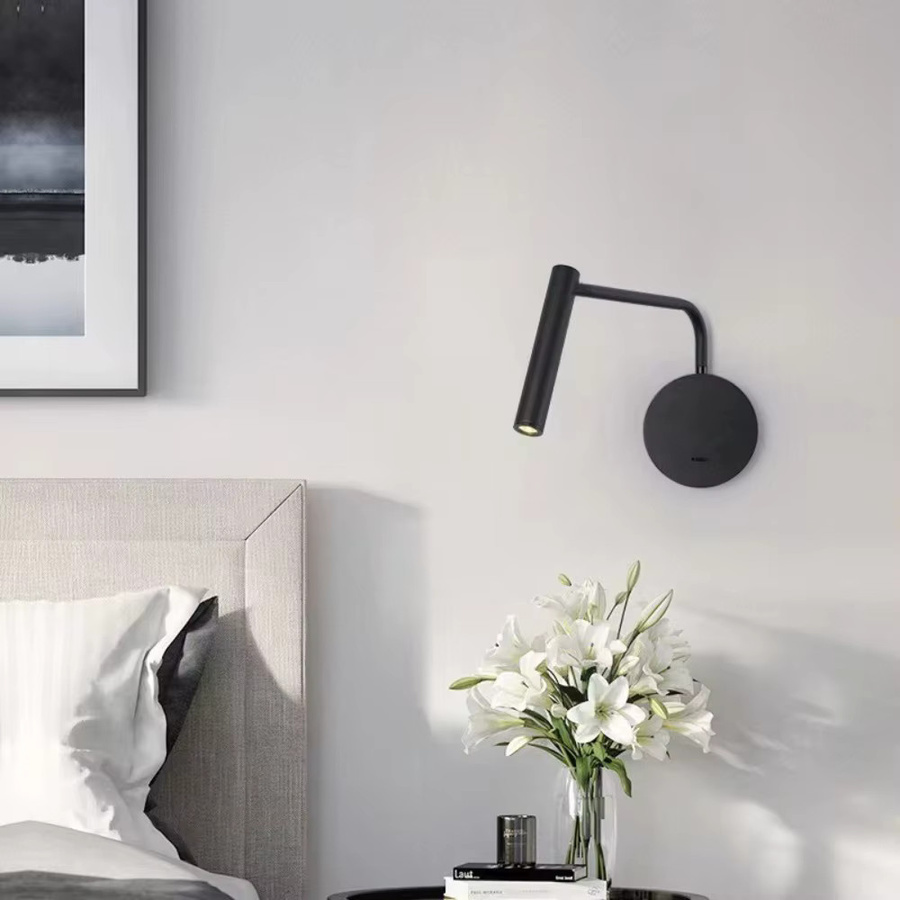JOYINLED LED Wandleuchte aus Aluminium in Schwarz als Arbeits- und Leseleuchte mit warmweißem Licht (3000K, 3W) - Bild 4