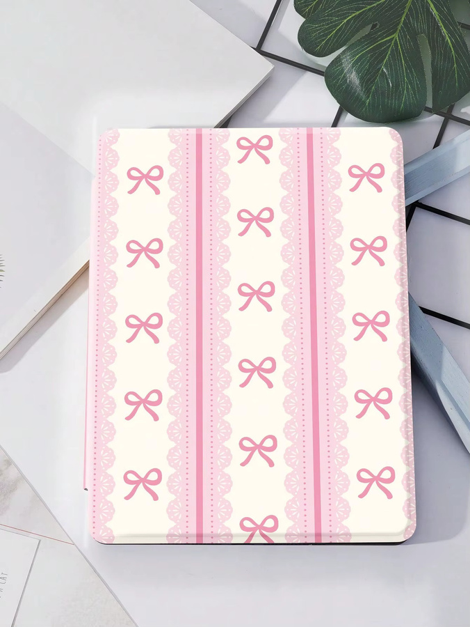Rosa Schleifenhülle für iPad Pro 10/11 Zoll und iPad Air (3., 4., 5. Generation) mit automatischer Wake/Sleep-Funktion - Bild 1