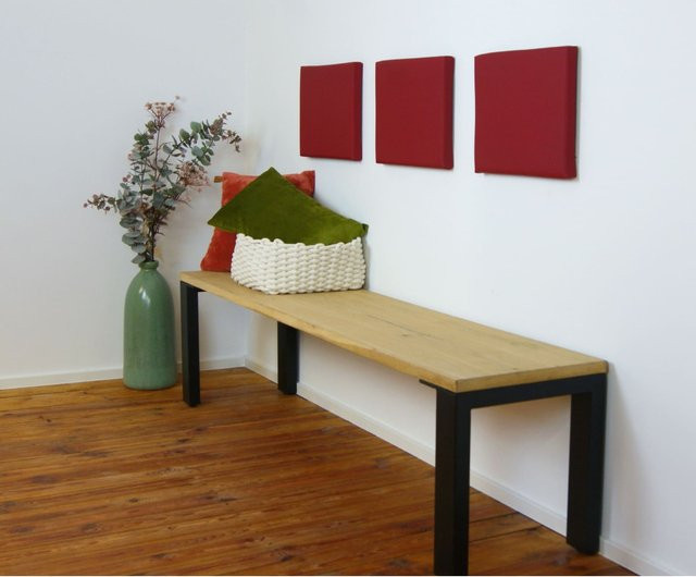 Lycce Wandkissen aus Kunstleder in Rot, B/H: 40 x 30 cm - Bild 1