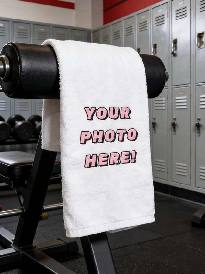 Personalisiertes Fotohandtuch von SRH in Weiß mit individuellem Bildtransfer, ultraweiches Gesichtshandtuch für Zuhause, Hotel, Spa und Fitnessstudio - Bild 2