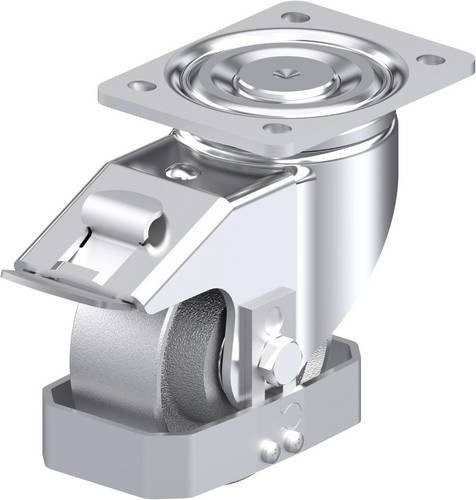 Blickle Stahlblech-Lenkrolle LH-G 127K-FI-FS in Silber mit 125 mm Rad-Durchmesser und 750 kg Tragfähigkeit - Bild 1