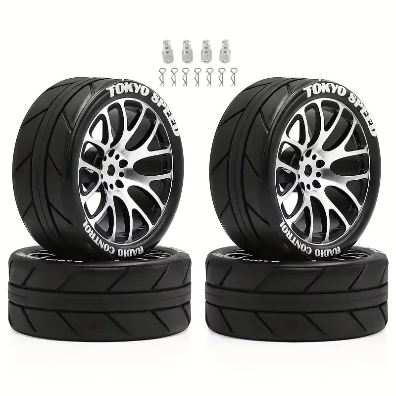 TIMEA Rally CNC Metallräder, 1:14, Schwarz, Zubehör - Bild 5
