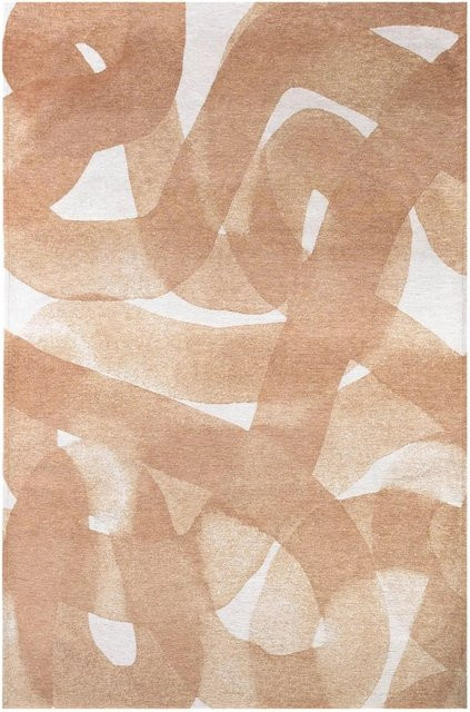 Lola&Moi Teppich Tan Rose mit modernem dynamischem Muster, B/B: 240 x 340 cm - Bild 1