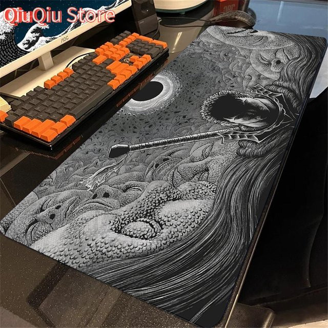 Potdemiel Gaming Mousepad Berserker Guts Schwert Design in Grau - Bild 1