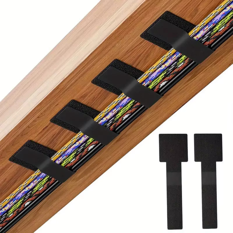 Wiederverwendbare Kabelbinder mit Klettverschluss und selbstklebender Klebefläche, schwarze Kabelorganizer zur Tisch- und Wandmontage - Bild 7