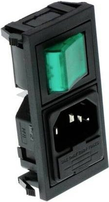 Bulgin BZV01/Z0000/12 Netz-Steckverbinder in Schwarz - Bild 1