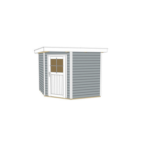 WEKA Holz-Gartenhaus mit Flachdach aus europäischer Fichte in Grau, B/H/T: 270 x 217 x 235 cm - Bild 3