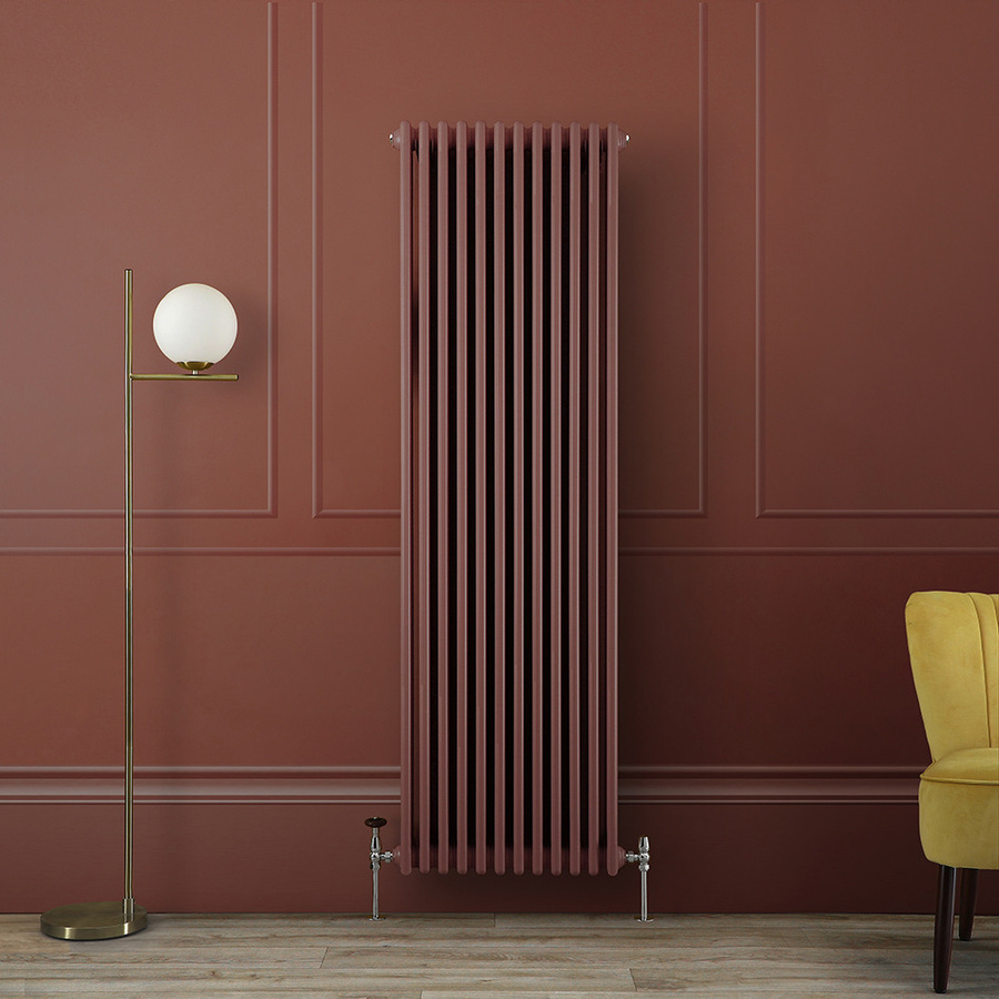 Regent Gliederheizkörper 2-säulig vertikal, Farbe Rot, H: 180 cm, B: 56 cm - Bild 1