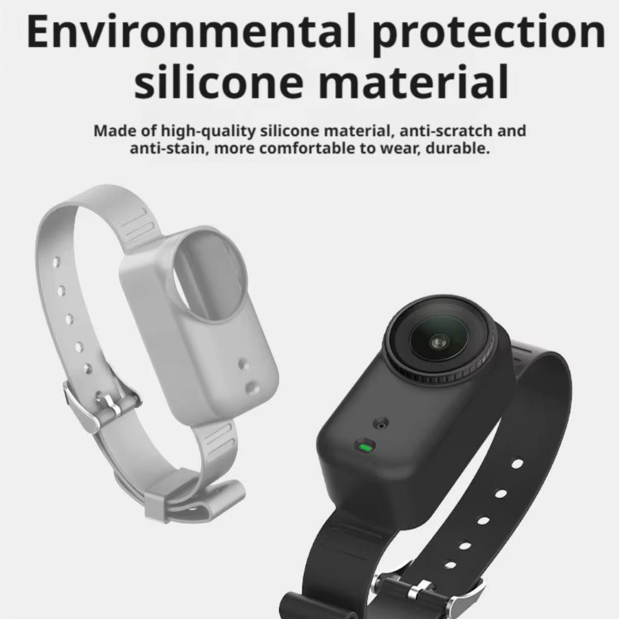 DJI Osmo Nano Multifunktionales Silikon-Handgelenkarmband in Schwarz als verstellbare Schutzhülle und Halterung - Bild 2