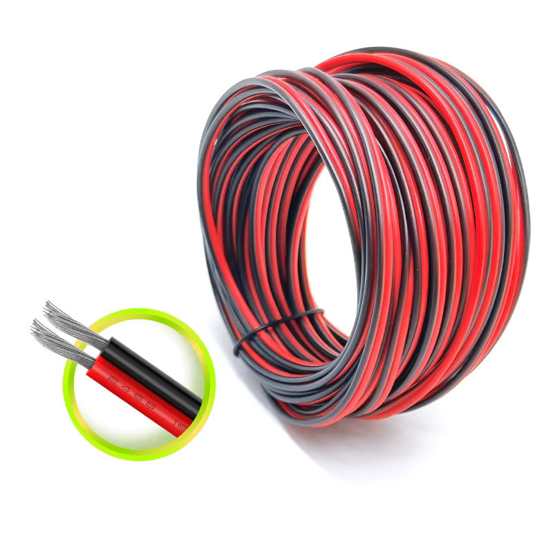 Beteno 2Pin Elektrisches Kabel aus verzinntem Kupfer mit PVC-Isolierung, 22AWG, Farben: Rot und Schwarz, für LED-Streifen und Lautsprecher-Verlängerungen - Bild 2