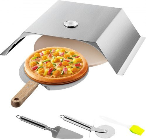 VEVOR Pizza Ofen Set aus Edelstahl für 22 Zoll Holzkohlegrills inklusive Pizzastein und Pizzaschieber - Bild 1