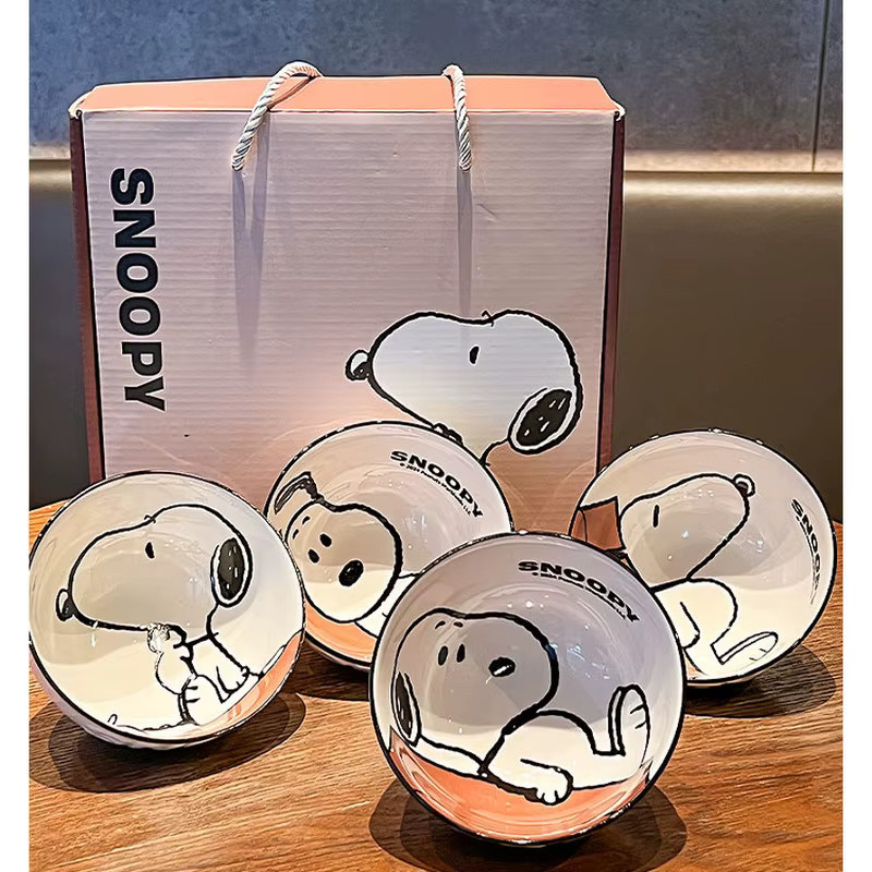 Bandai Snoopy Keramikschüssel für Kinder in Weiß - Bild 3