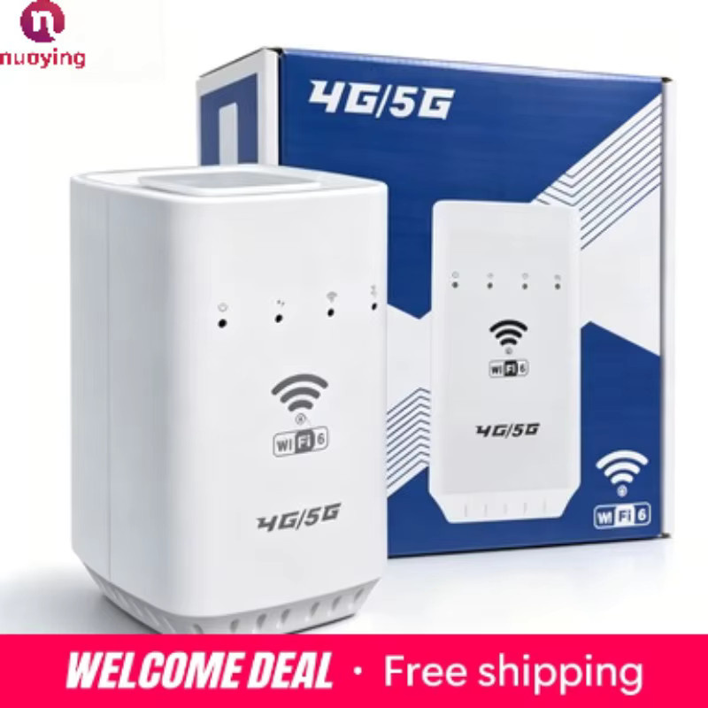 NUOYING 4G WiFi6 Router in Weiß mit integriertem SIM-Kartensteckplatz, 2,4GHz kabellosem Hotspot, USB Typ-C und WAN/LAN-Anschluss für dein Heimnetzwerk - Bild 2