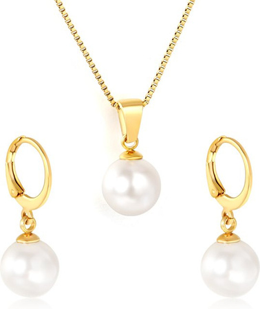 LUXUKISSKIDS Schmuck-Set, Halskette, Ohrringe, Perlenanhänger, Kinder