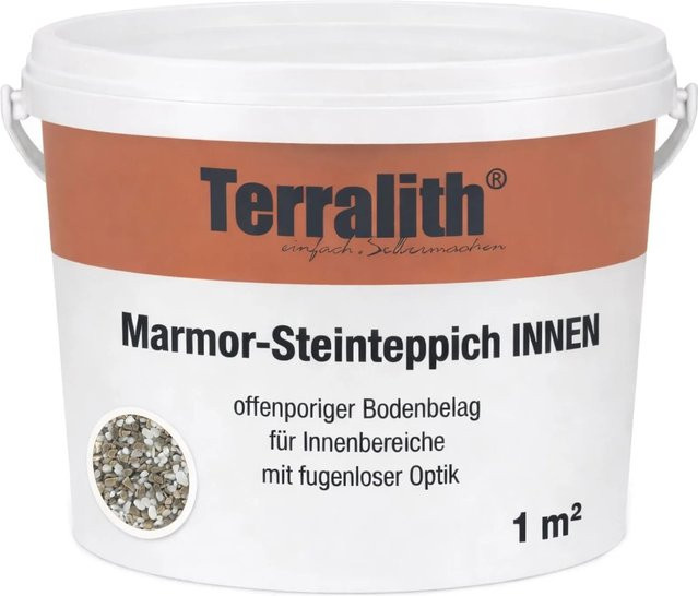 Terralith Marmor Steinteppich Mix Lavello für den Innenbereich, Braun/Mehrfarbig, Körnung 4-6 mm, für 1 m² - Bild 1