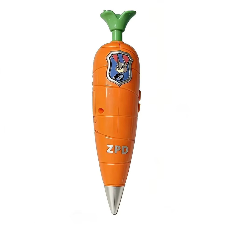 Disney Zootopia 2-in-1 Sprachaufzeichnungsstift in Karottenform, orangefarbener Schreibstift für Kinder - Bild 2