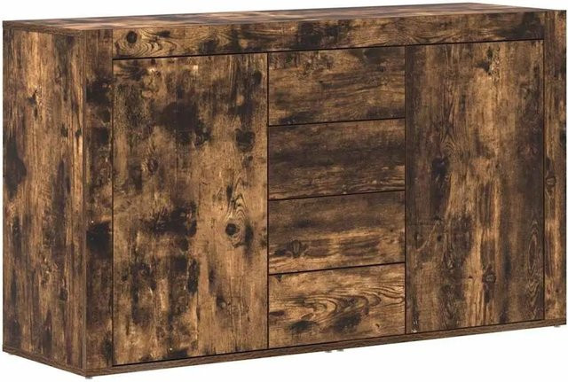 vidaXL Sideboard in Geräucherte Eiche, modern, B/T/H: 120 x 36 x 69 cm - Bild 1