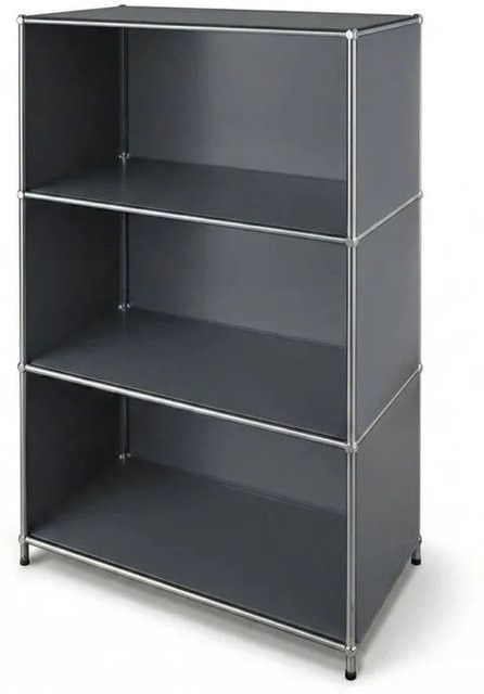 Floordirekt Metallregal Concept Epure MK-101 Bücherregal Grau, B/T/H: 75 x 40 x 120 cm - Bild 1