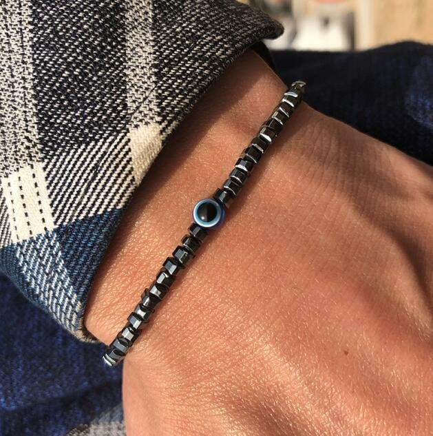 Plain Abode Armband, Tigerauge Naturstein, 19,5 cm, Unisex - Bild 1