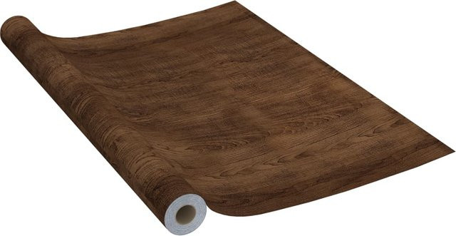 Selbstklebende Möbelfolie vidaXL in Dunkelbraun aus Kunststoff, Breite: 90 cm, Länge: 500 cm - Bild 1