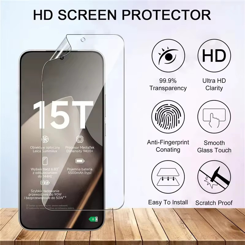 5 Stück HD Hydrogel-Displayschutzfolien für Xiaomi 15T Pro 14T 13T 12T 11T 10T 17Pro Max 14 15 13 12 11 Ultra Pro Lite, transparent - Bild 5