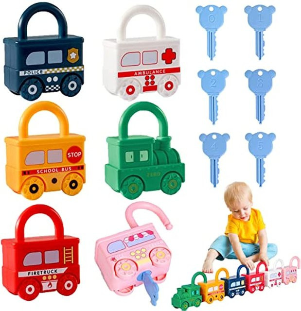 Kidsly Lernspielzeug Autoschlösser, Zahlen Matching, ab 14 Jahre - Bild 1