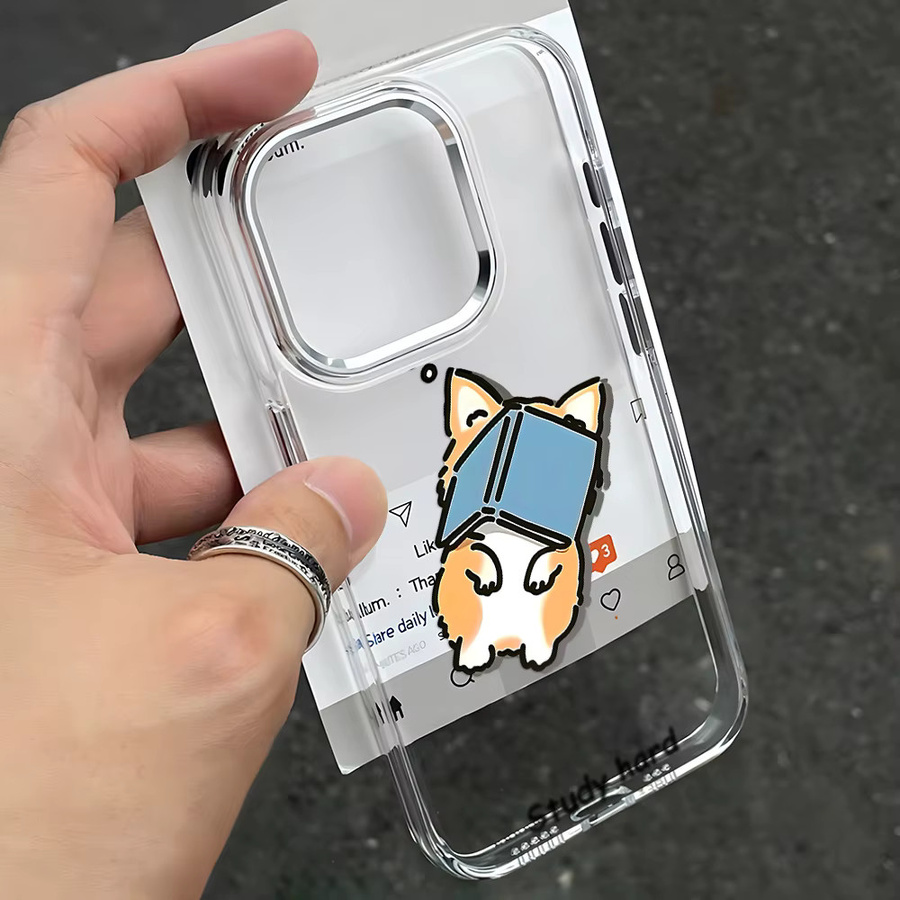 Transparente Handyhülle mit schlafendem Hund für Apple iPhone 11 bis iPhone 17 Pro Max, weiche und stoßfeste Schutzhülle - Bild 2