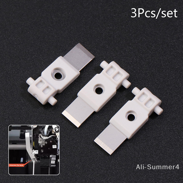 3er-Set Ersatzklingen für Bambu Lab Filament Cutter passend für X1, P1 und A1 3D-Drucker in Weiß - Bild 1