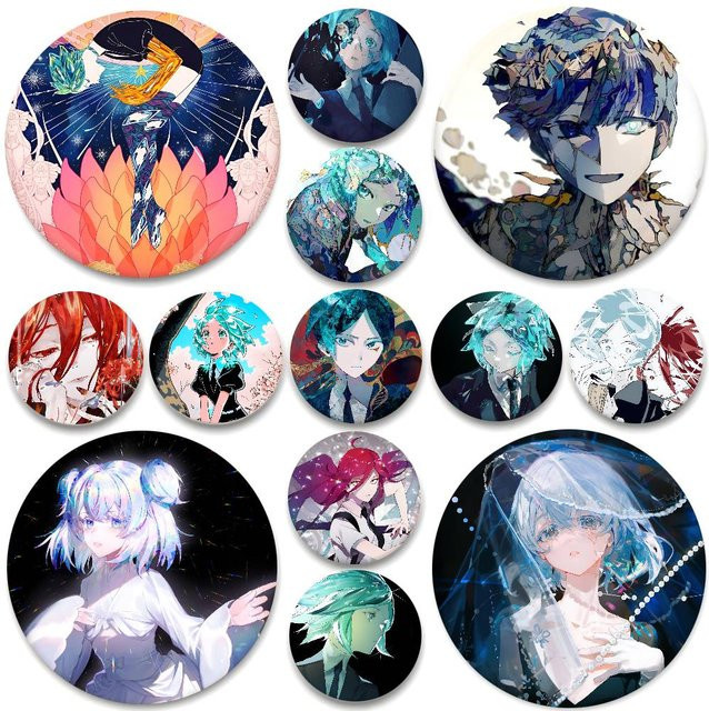 KAYOU Brosche Anime Houseki No Kuni, Runde Anstecknadel - Bild 1