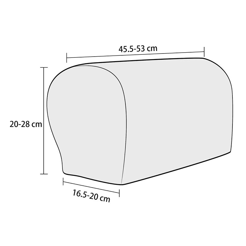 2er-Set YIHEIM Sofa-Armlehnen-Schutzhüllen aus Polarfleece in Weiß, elastisch und verstellbar - Bild 2