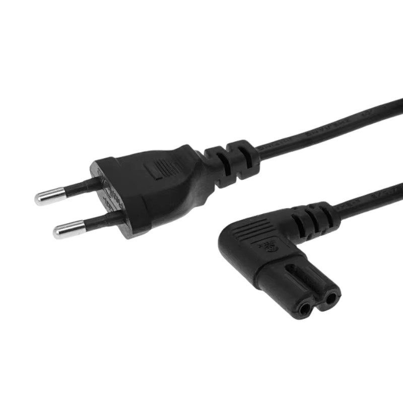 Fengyidz EU zu IEC 320C C7 AC-Netzkabel Schuko CEE7/16 bis C7 Figure 8 Stromkabel in Schwarz, Länge: 300 cm - Bild 3