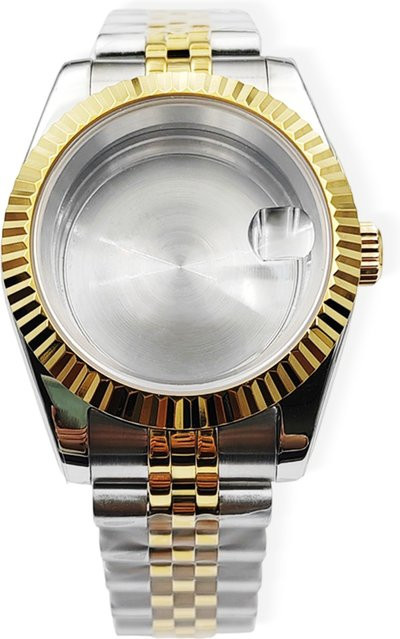 miuksi Uhrengehäuse Edelstahl, Gold, 36mm 39mm, Saphirglas, Unisex - Bild 1