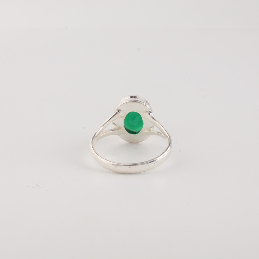 Vaibhav Gems & Jewels Ring, Grüner Onyx, 925 Silber, Damen - Bild 2