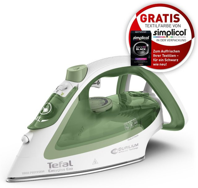 Tefal Easygliss Eco + Simplicol Dampfbügeleisen FV5781 mit 2800 W, 260 g/min Dampfstoß und Durilium-Bügelsohle - Bild 1