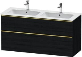 Duravit Waschtischunterschrank D-Neo in Eiche glänzend Schwarz, B: 128 cm, T: 46,2 cm, H: 62,5 cm - Bild 1