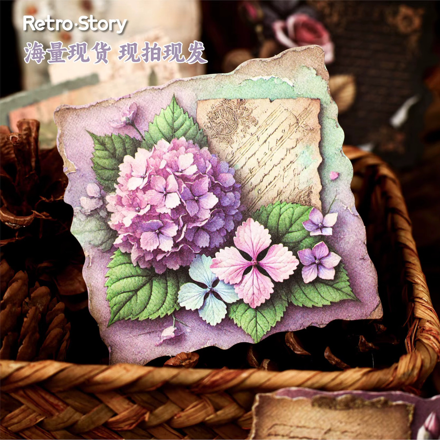 JIANQI Kreatives Sammelalbum mit 20 Blättern und Vintage-Papier-Kombi-Set für DIY Junk-Journal und Collage in Multicolour - Bild 3