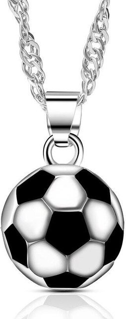 YIRAN Jewelry Halskette Fußball Anhänger, 925 Silber, 50cm, Unisex - Bild 1
