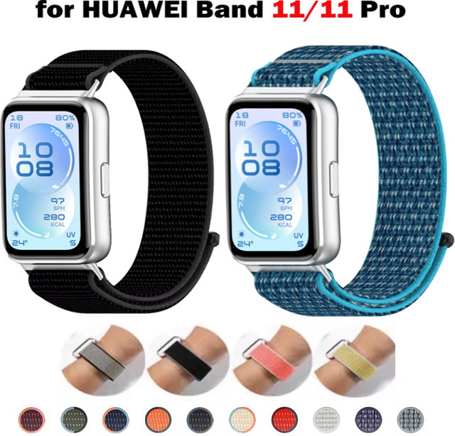HUBANDE Uhrenarmband, Nylon+Metall, Schwarz, Unisex - Bild 1