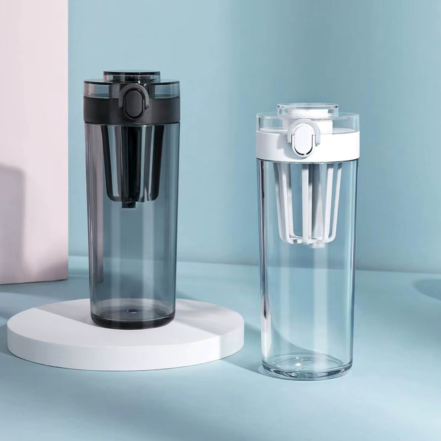Xiaomi Mijia Tritan Wasserflasche aus Kunststoff, weiß und transparent, 500 ml, auslaufsicher mit Flip-Verschluss - Bild 3