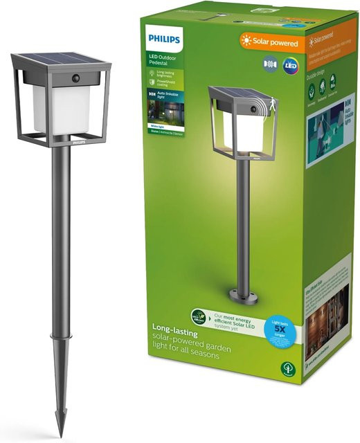 Philips Blaise Solar-Außenleuchte LED in Anthrazit mit Bewegungsmelder und Dämmerungssensor - Bild 2