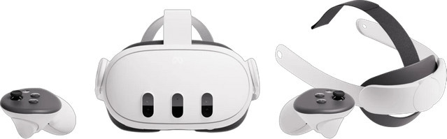 Meta Quest 3 VR-Headset 512GB Refurbished in Weiß inklusive Elite Strap - Bild 1