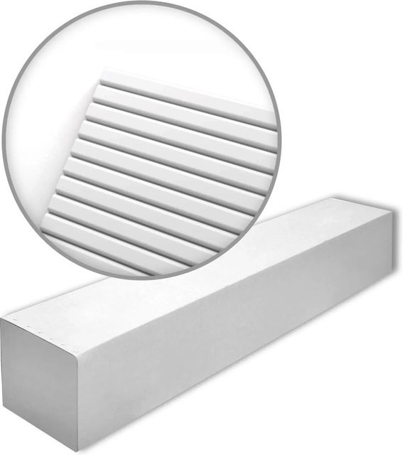 NOEL & MARQUET NMC CANELÉ L-Box ARSTYL 3D Wandpaneele Set aus Polyurethan Hartschaum, Weiß, 12 m² - Bild 1