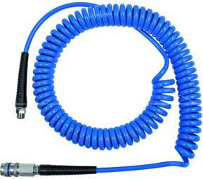 Riegler Spiralschlauch-Stahlkupplung-Set aus PU in Blau, Schlauch-Durchmesser 8x5 mm, Länge 3,0 m - Bild 1