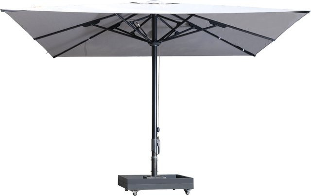 OUTFLEXX Sydney Sonnenschirm Grau mit Air-Vent System aus Aluminium und Polyester, B/B: 400 x 400 cm - Bild 1