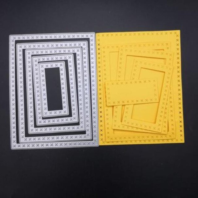 Metall Schneidwerkzeuge und Schablonen für Scrapbooking und Prägung in Silber - Bild 1